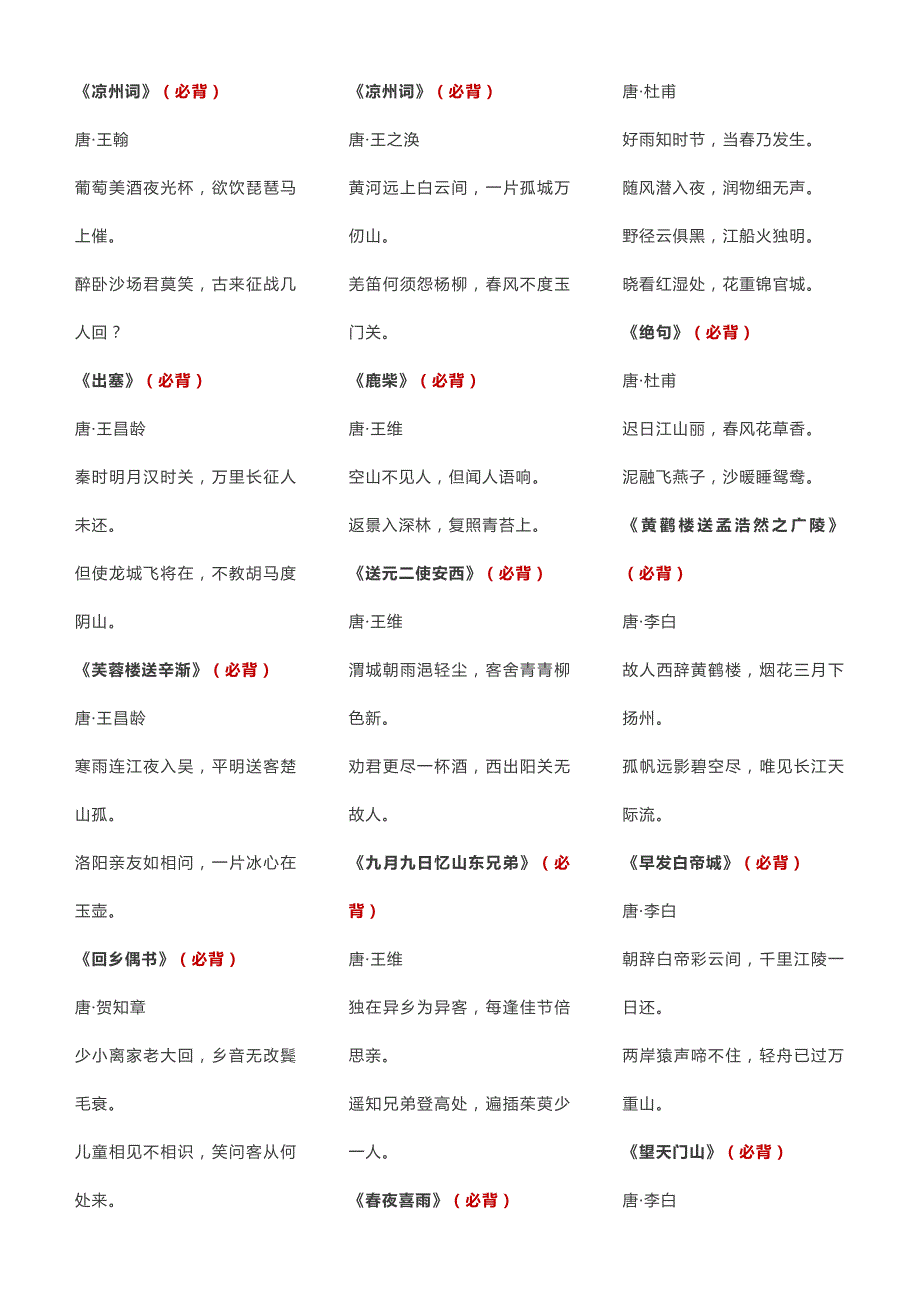 部编版小学生必备古诗_第3页