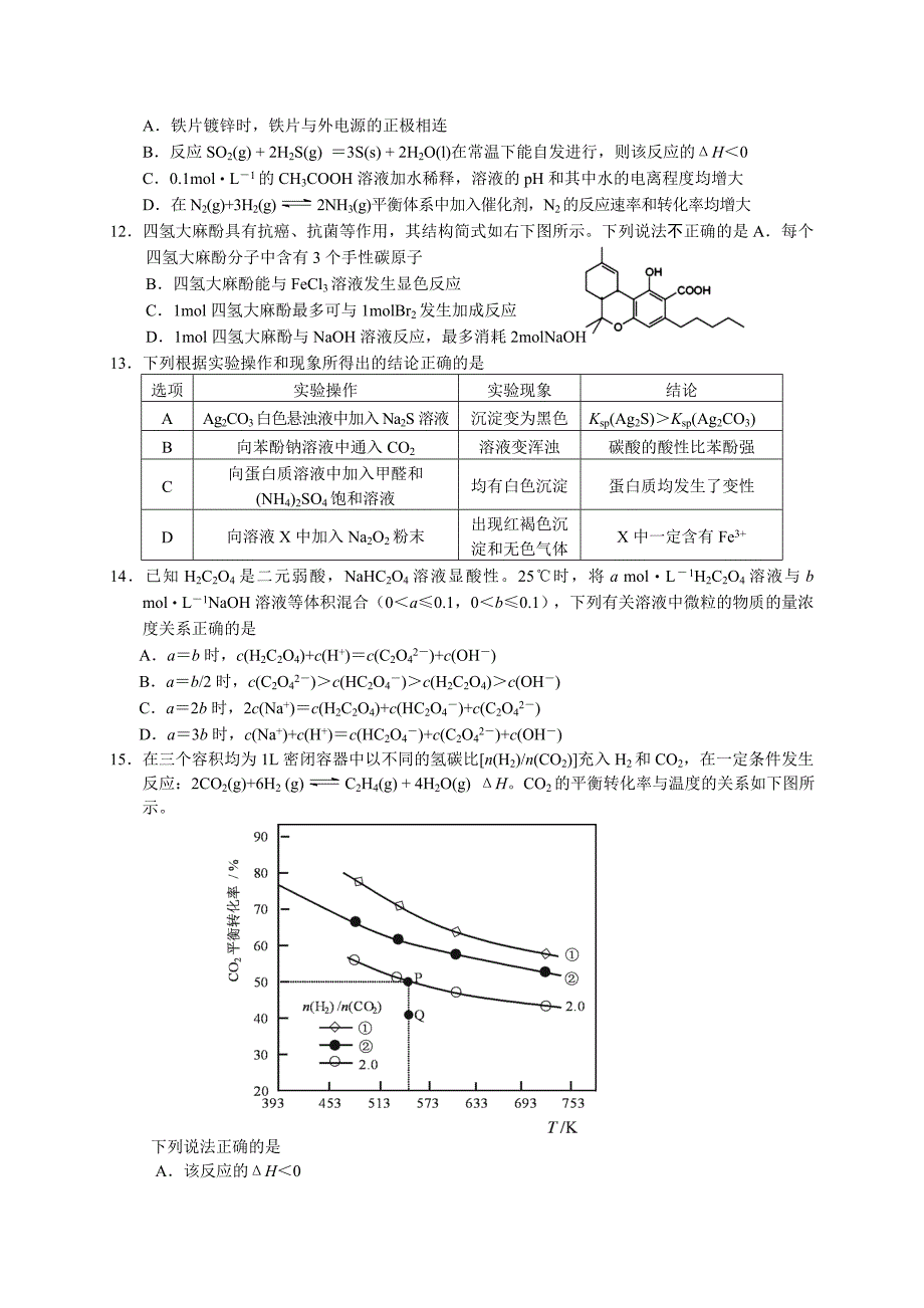 江苏省苏锡常镇四市2015届高三教学情况调研（二）化学试题.doc_第3页