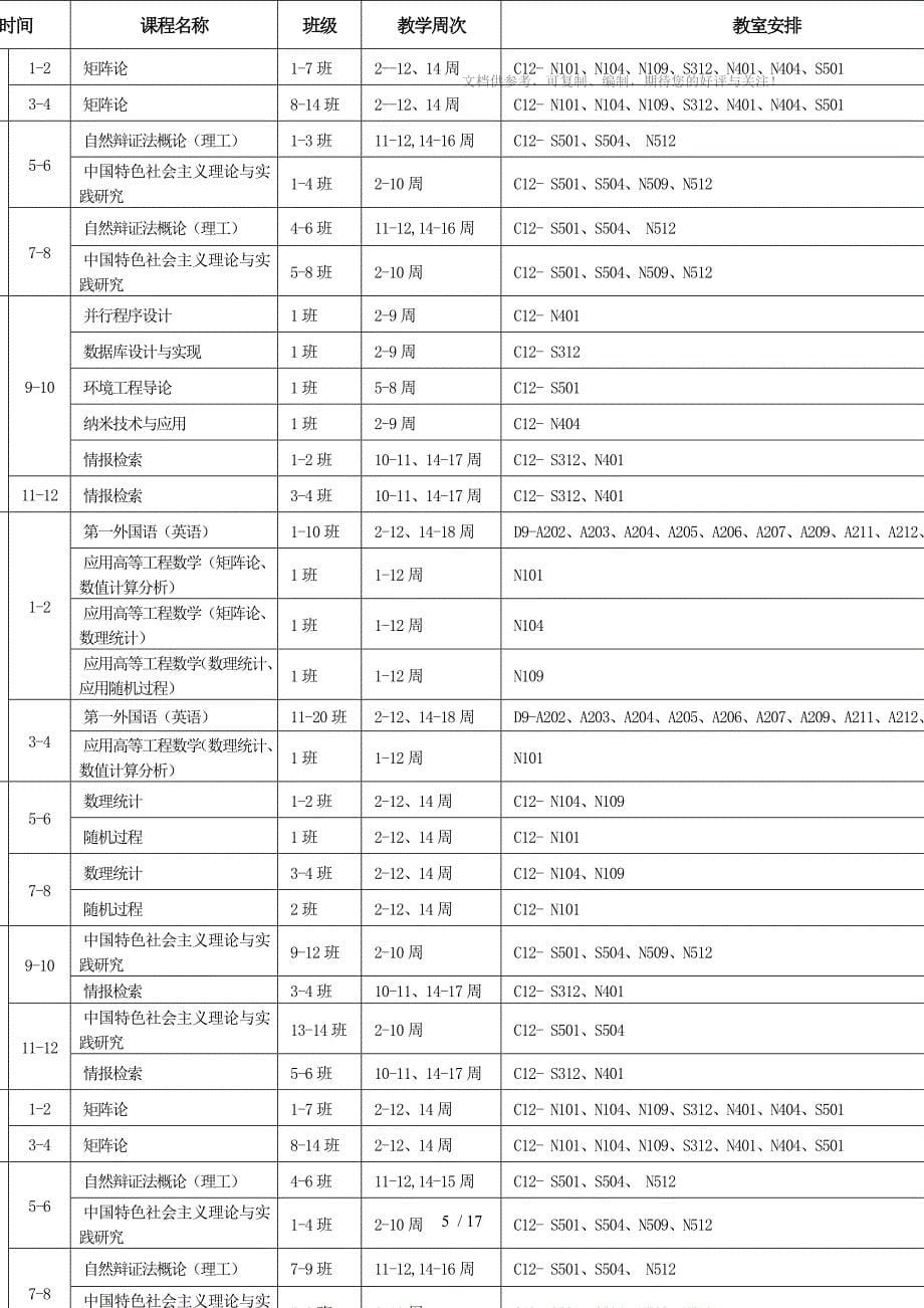 华科计算机课程表_第5页