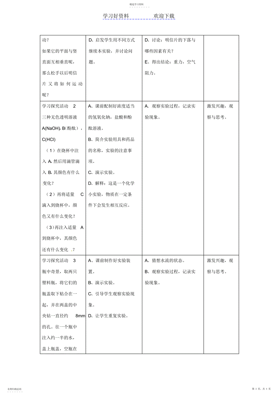 2022年探索奇妙的自然界教学设计_第2页