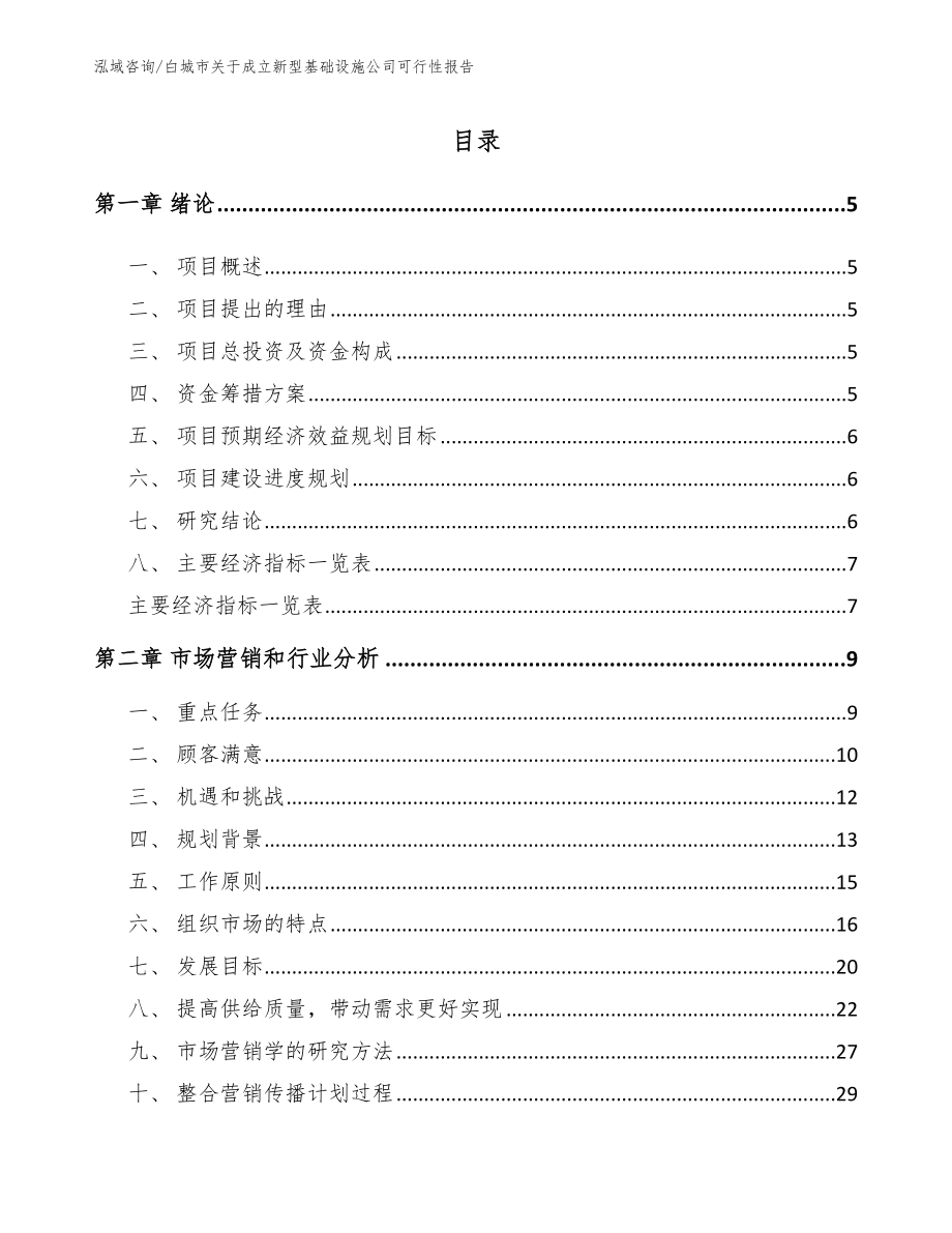 白城市关于成立新型基础设施公司可行性报告模板参考_第1页