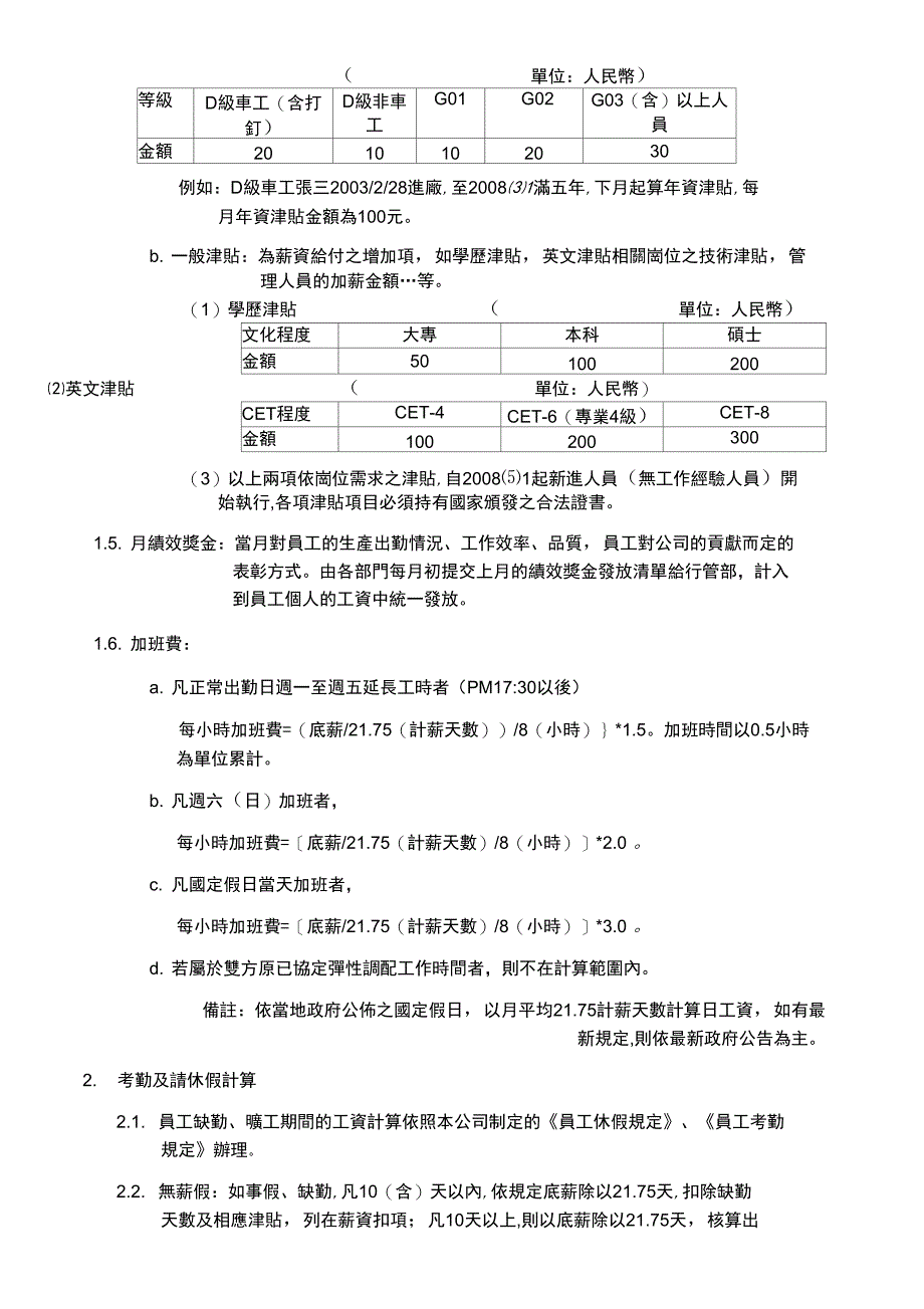 薪资管理办法_第2页