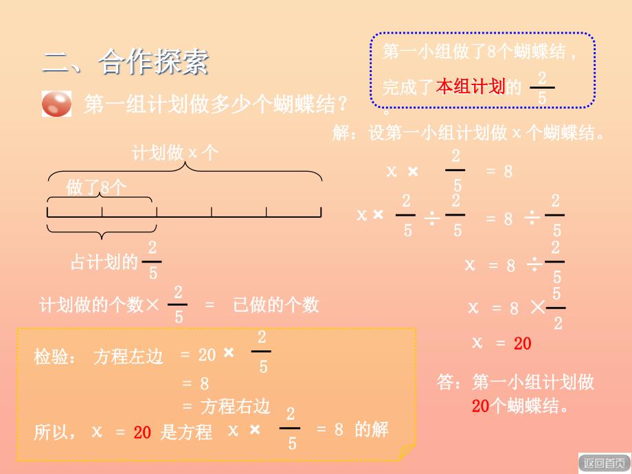 2022秋六年级数学上册第三单元信息窗3已知一个数的几分之几是多少求这个数课件青岛版_第3页