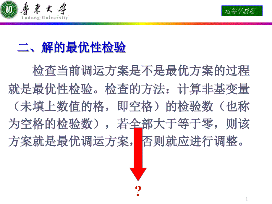 运筹学课件解的最优性检验_第1页