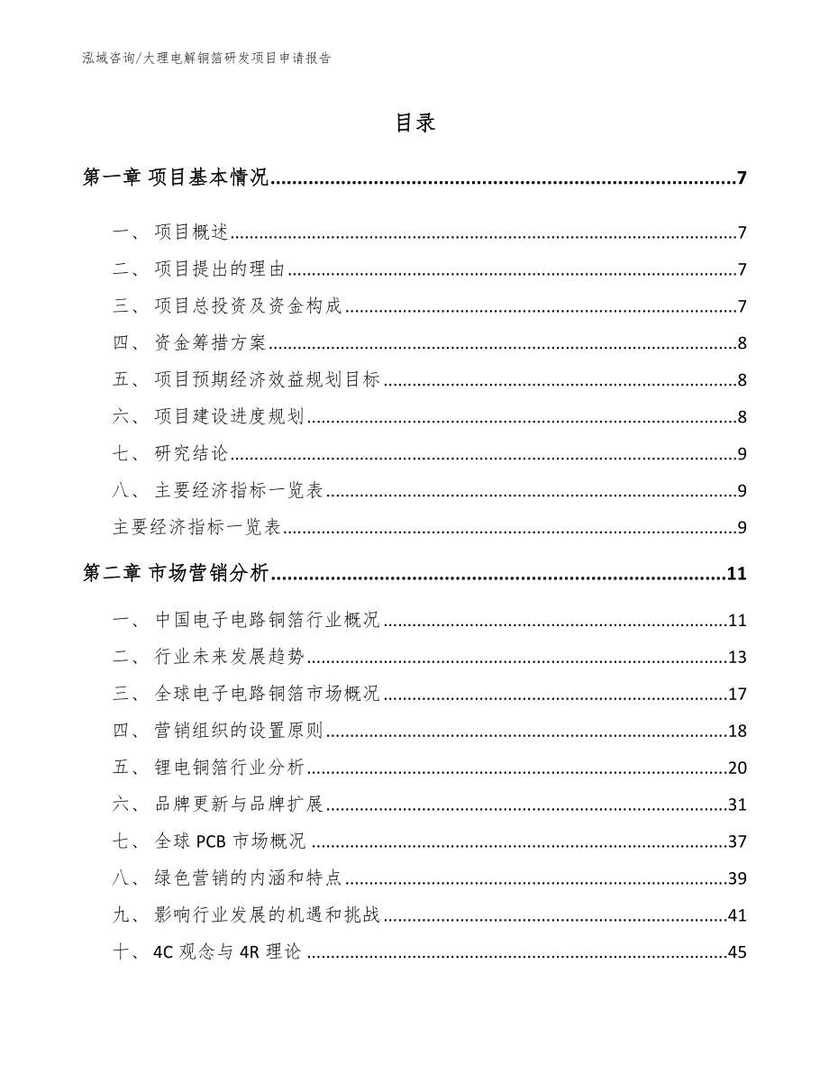 大理电解铜箔研发项目申请报告【参考模板】_第2页