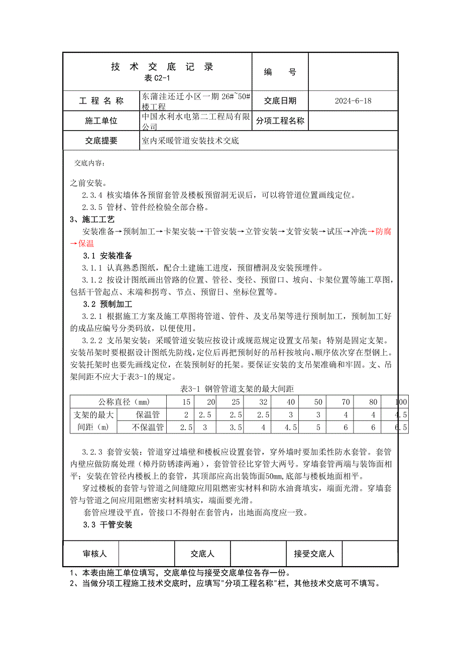 高层住宅楼室内采暖管道安装技术交底.doc_第2页