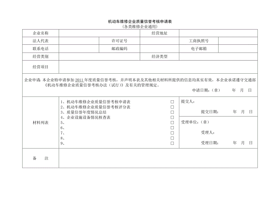 一、二类机动车维修企业质量信誉考核评分表.doc_第2页