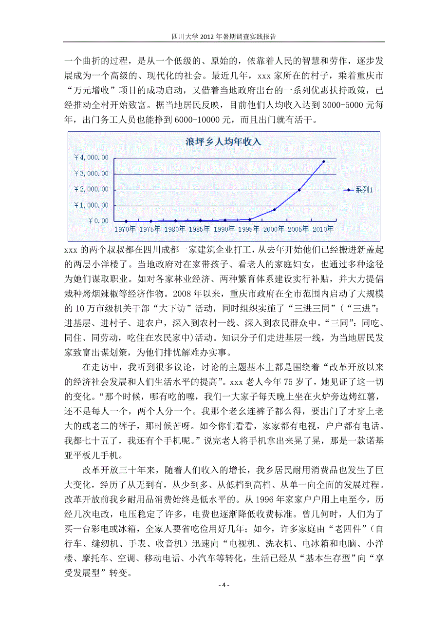 改革开放以来家乡发展变化的调查报告_第4页