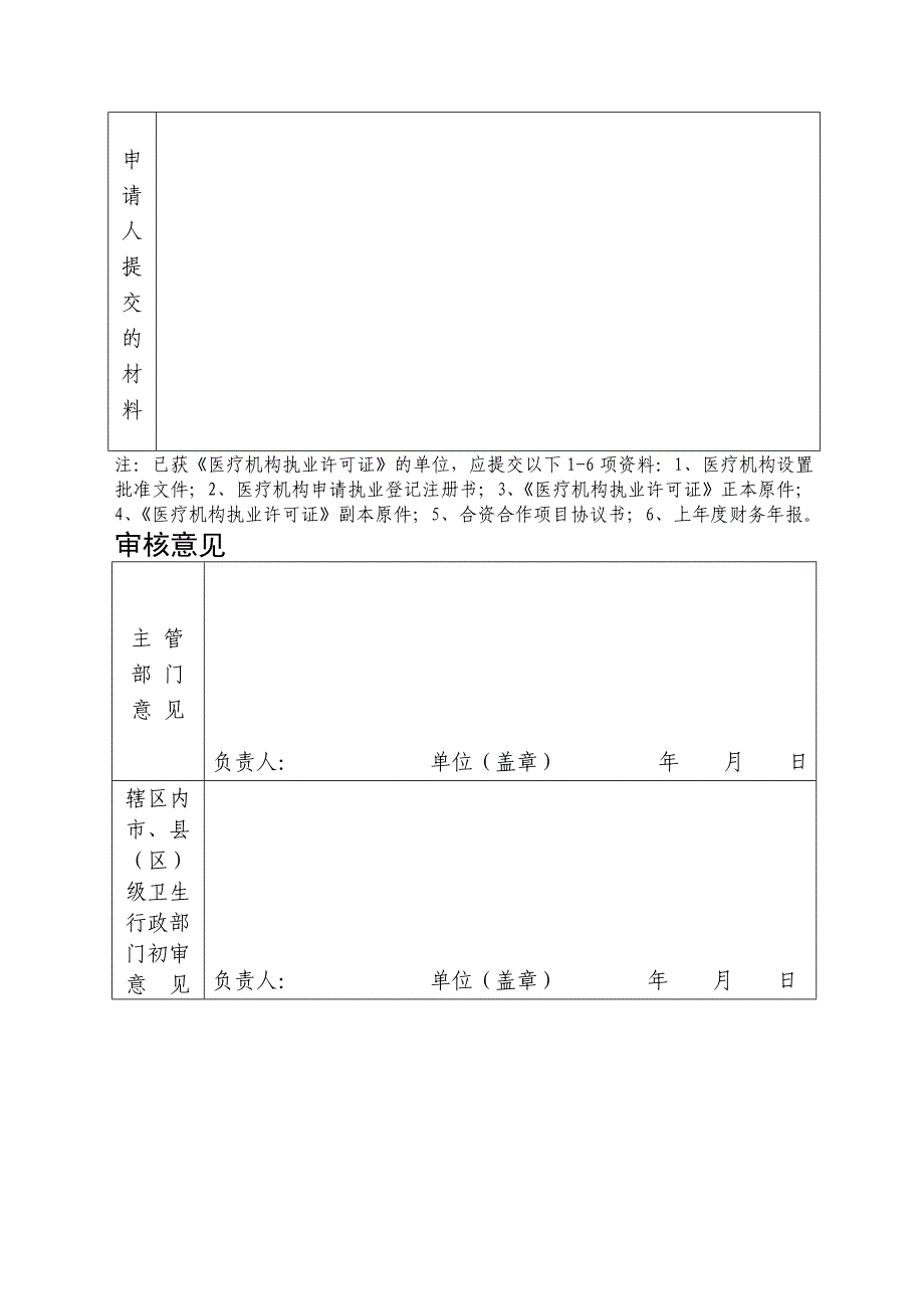 医疗机构分类申请表_第4页