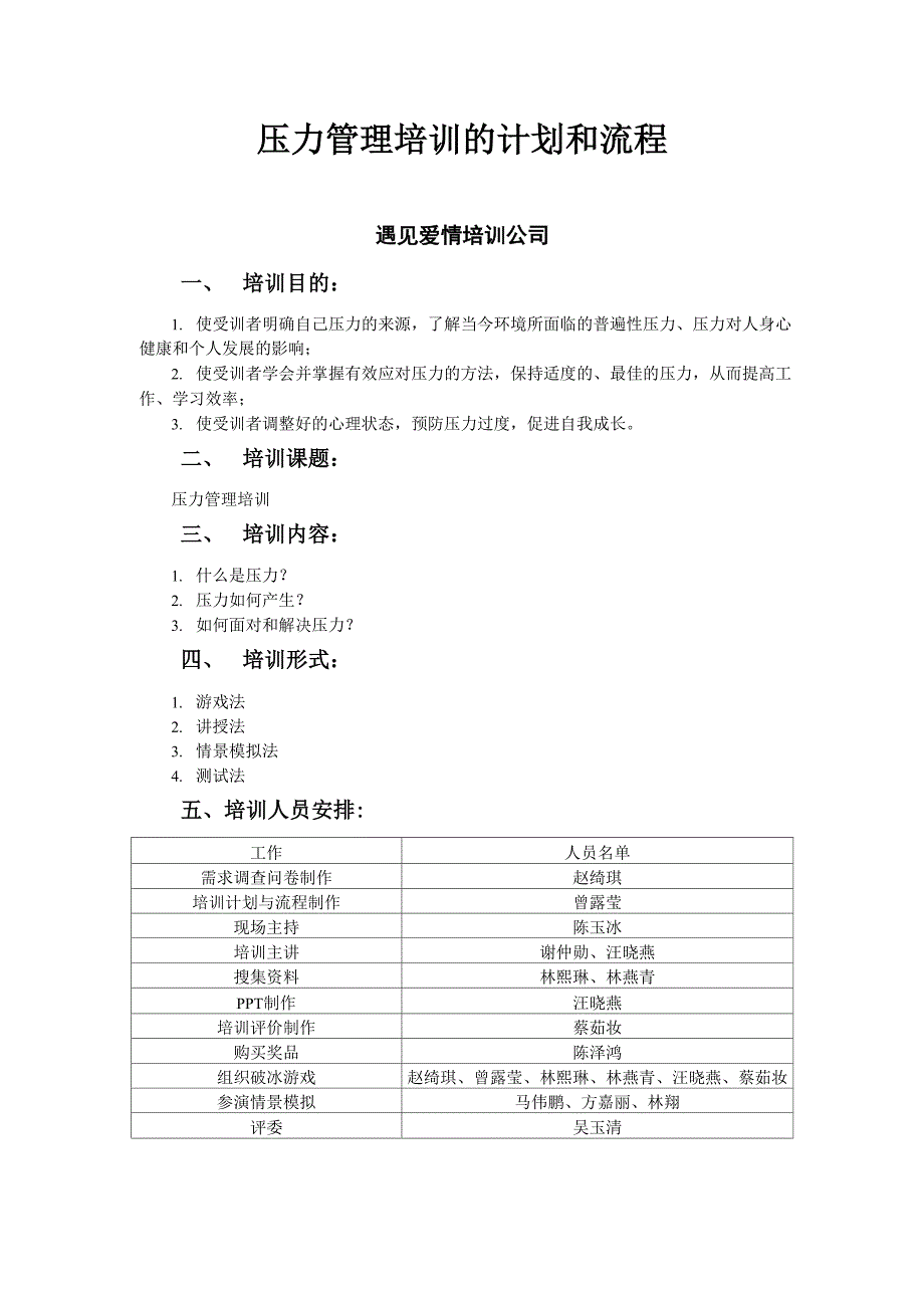 压力管理培训的计划和流程_第1页