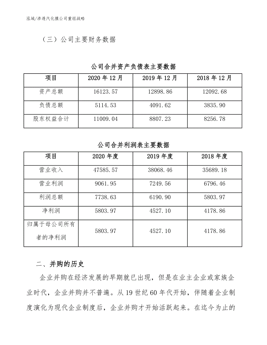 渗透汽化膜公司重组战略【范文】_第3页