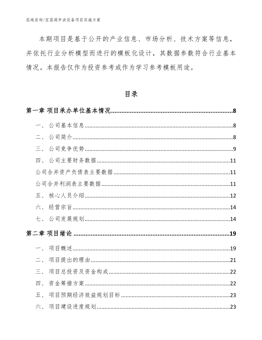 宜昌超声波设备项目实施方案【参考范文】_第2页