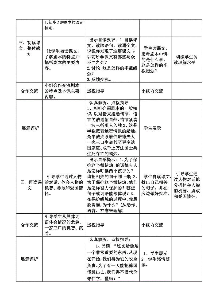 五年级语文下册《半截蜡烛》动感教案_第2页