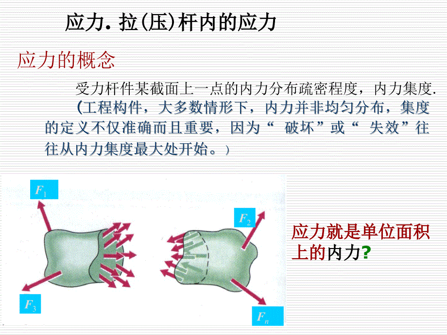 《材料力学》课件2-3应力.拉(压)杆内的应力_第1页