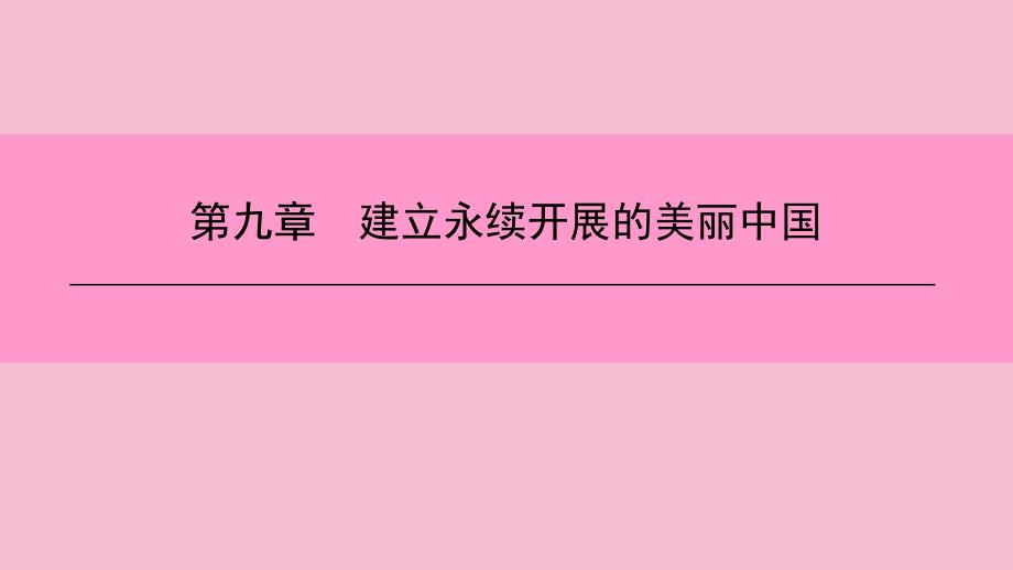 第九章建设永续发展的美丽中国ppt课件_第1页