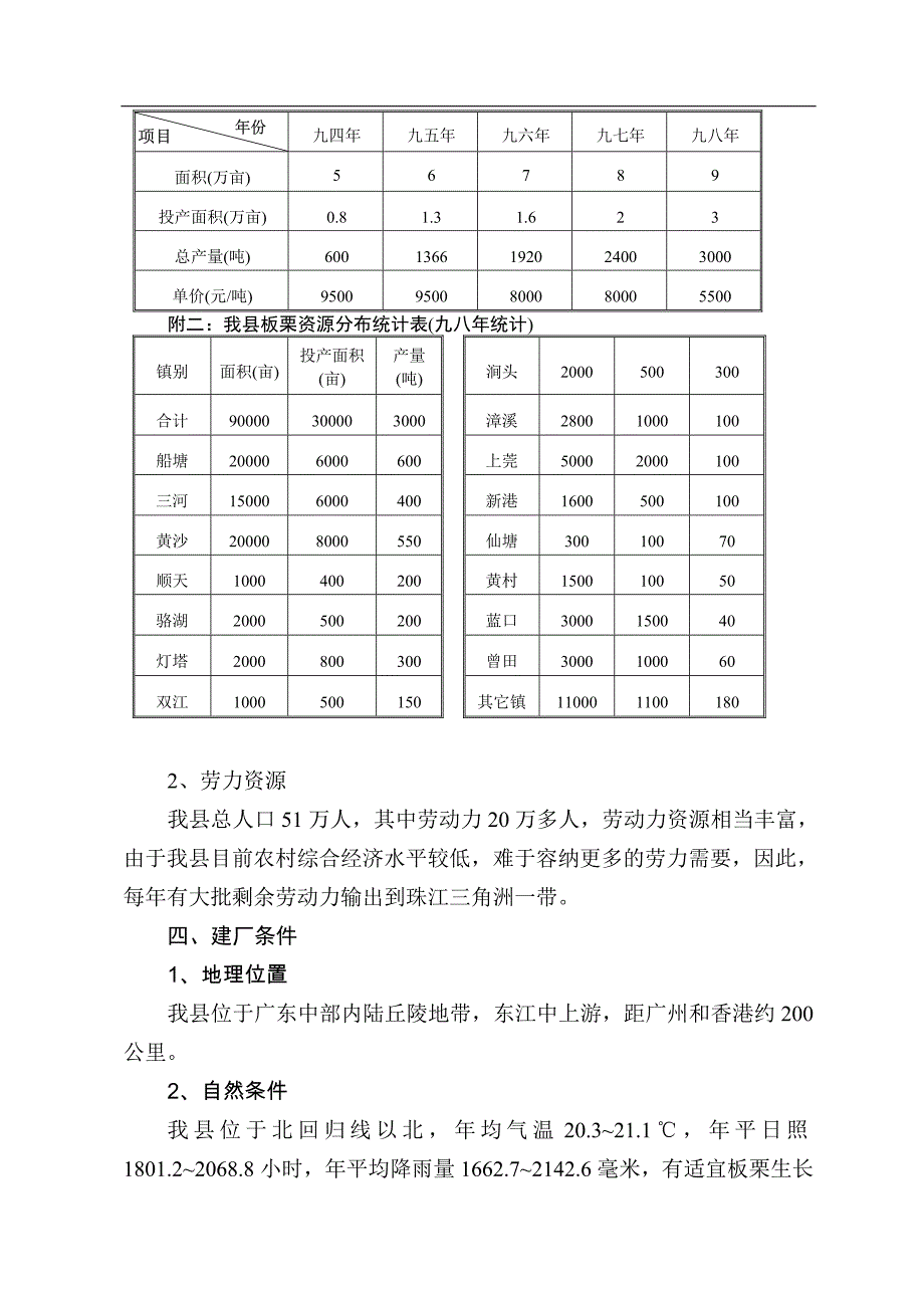 河源板栗加工厂项目可行性研究报告.doc_第4页