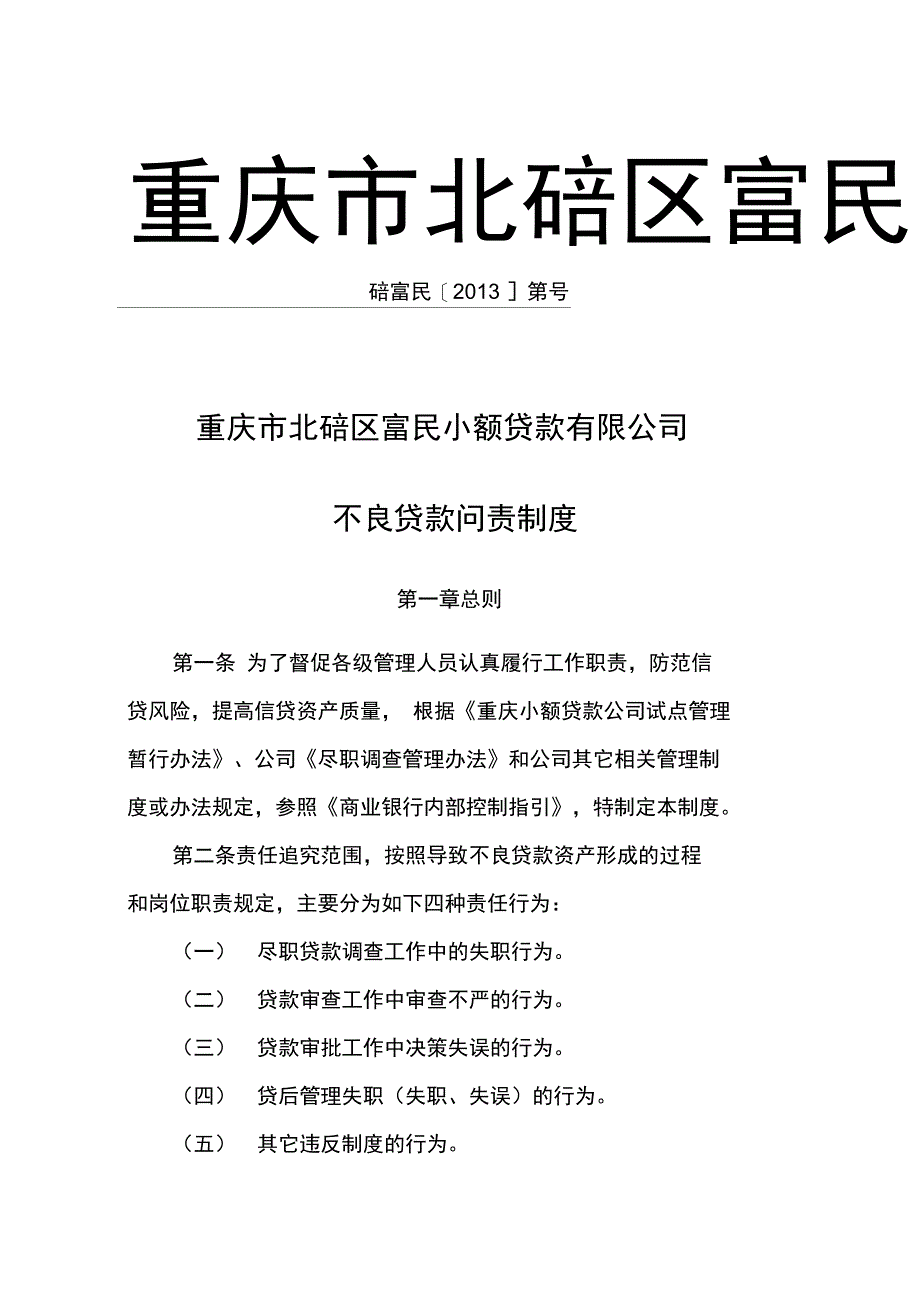 不良贷款问责制度_第1页