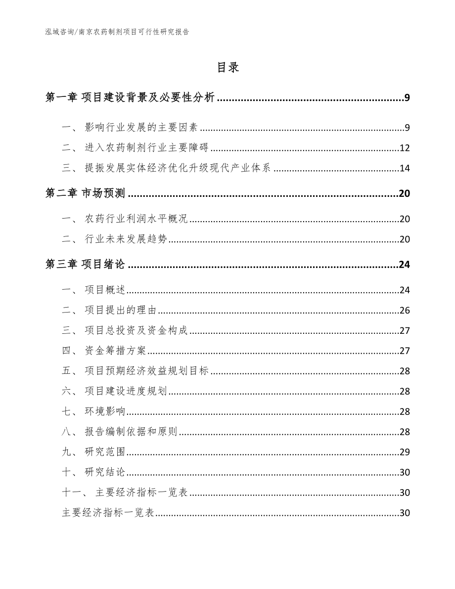 南京农药制剂项目可行性研究报告_参考范文_第2页