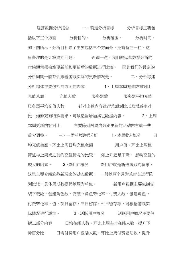 经营数据分析报告