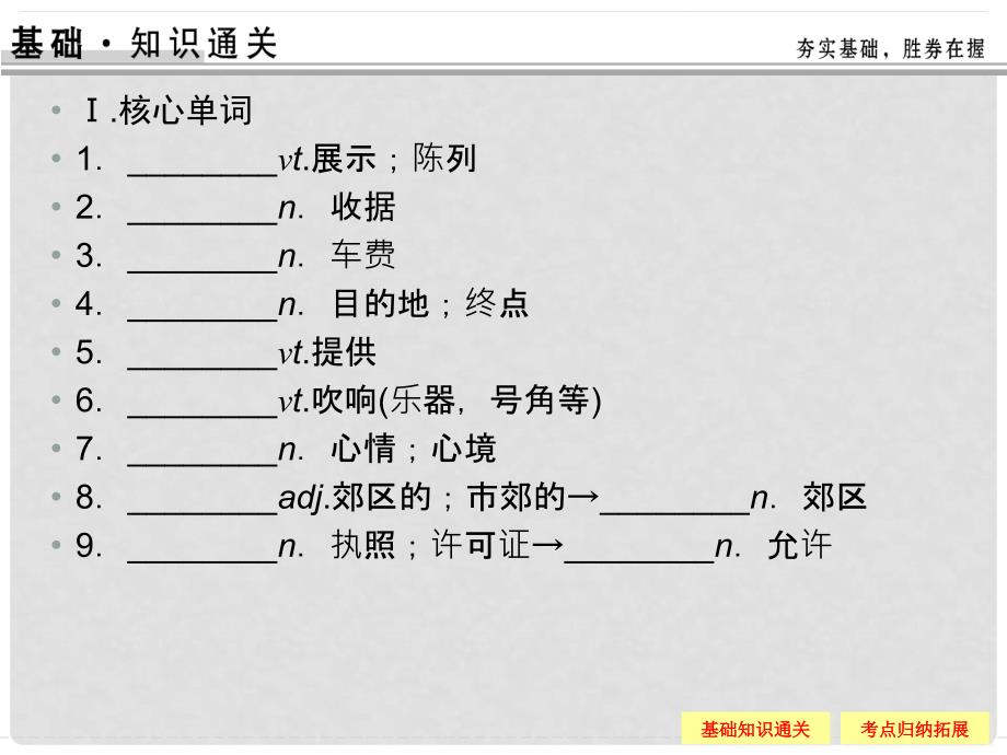 高考英语一轮总复习 Module 2 Traffic Jam课件 外研版必修4_第2页