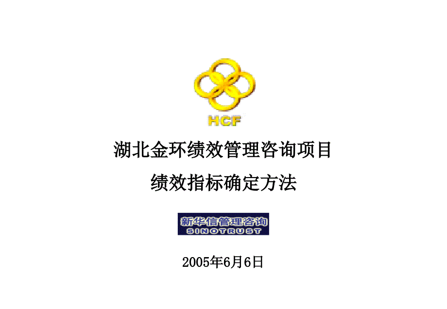 湖北金环绩效指标确定方法课件_第1页