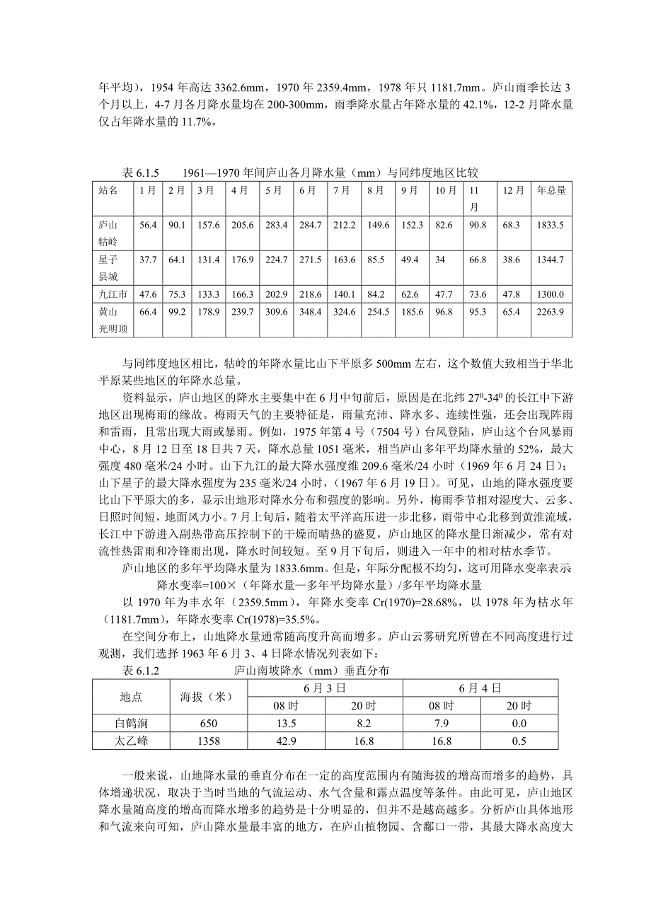 庐山气候水文与调查实习_第4页