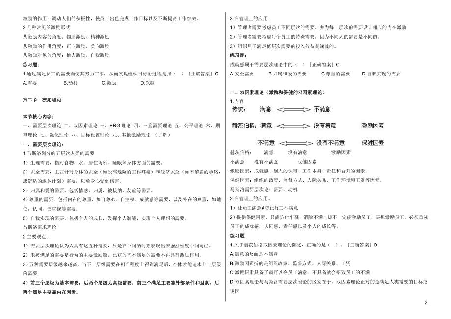 中级经济师考试人力资源专业精选讲义(全)_第2页