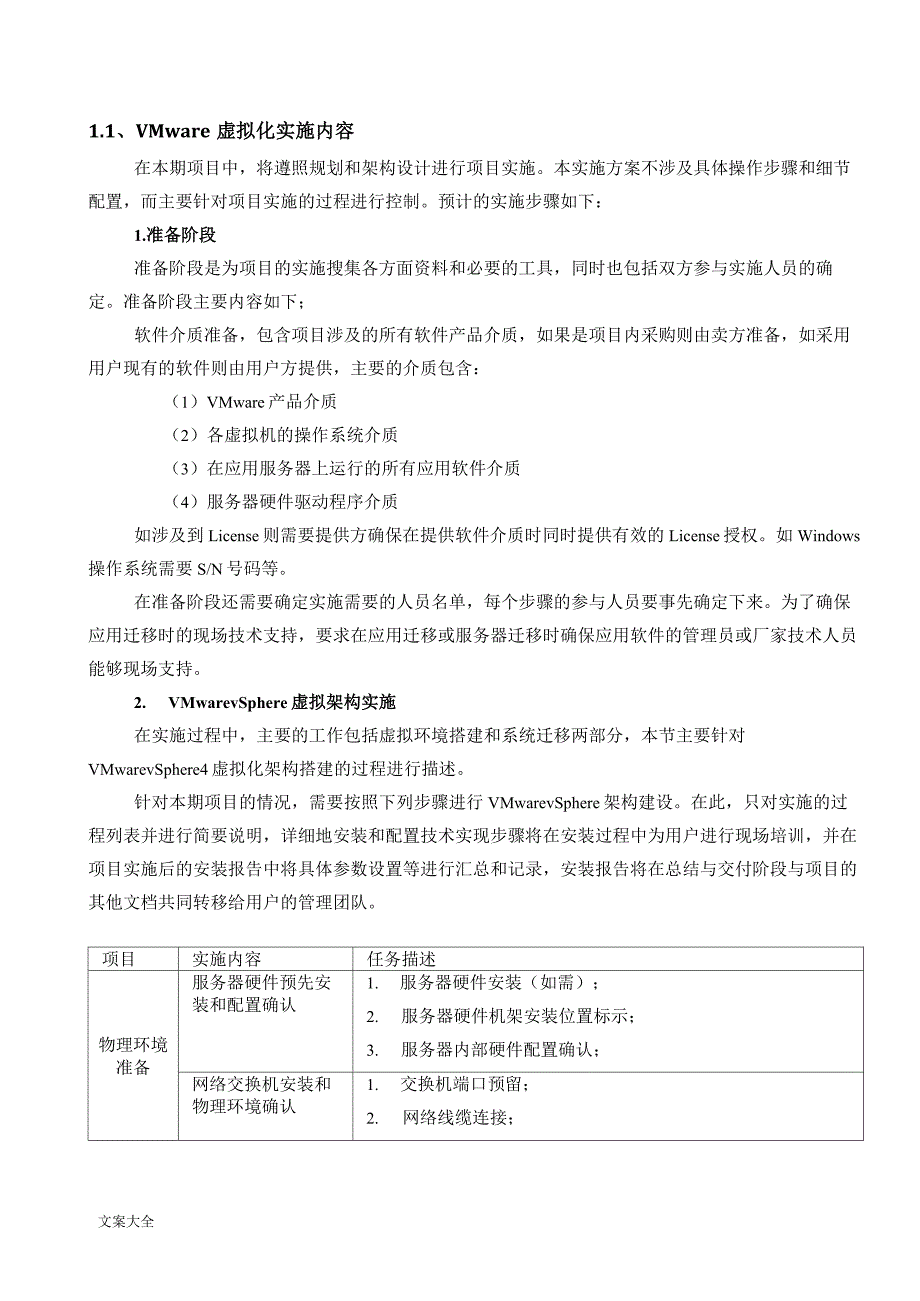 VMware虚拟化实施方案设计_第1页