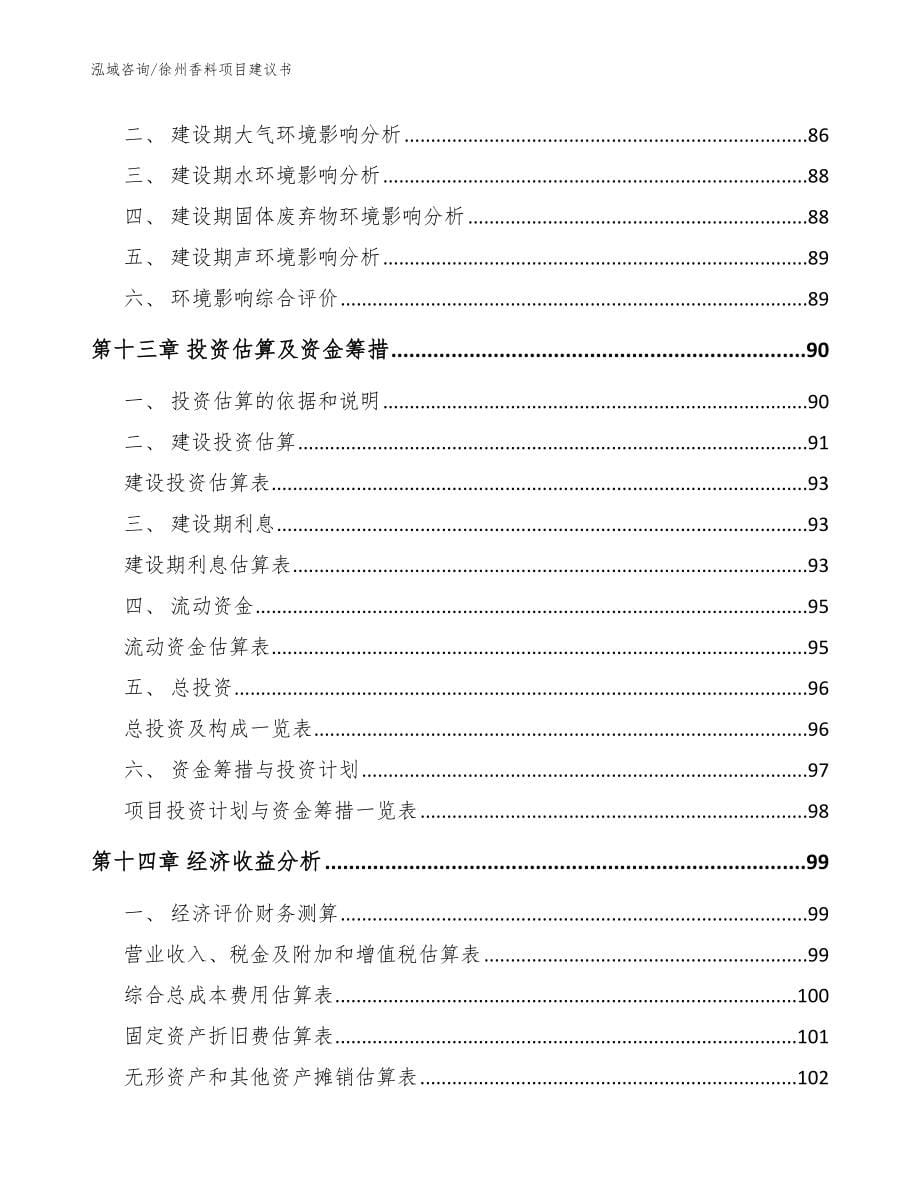 徐州香料项目建议书参考模板_第5页