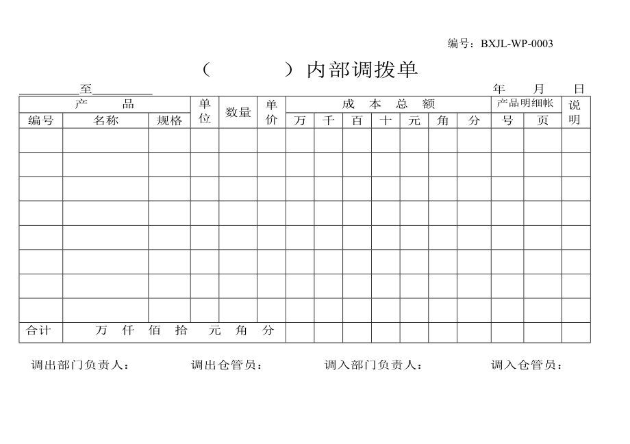 ISO记录表单模板汇总_第3页