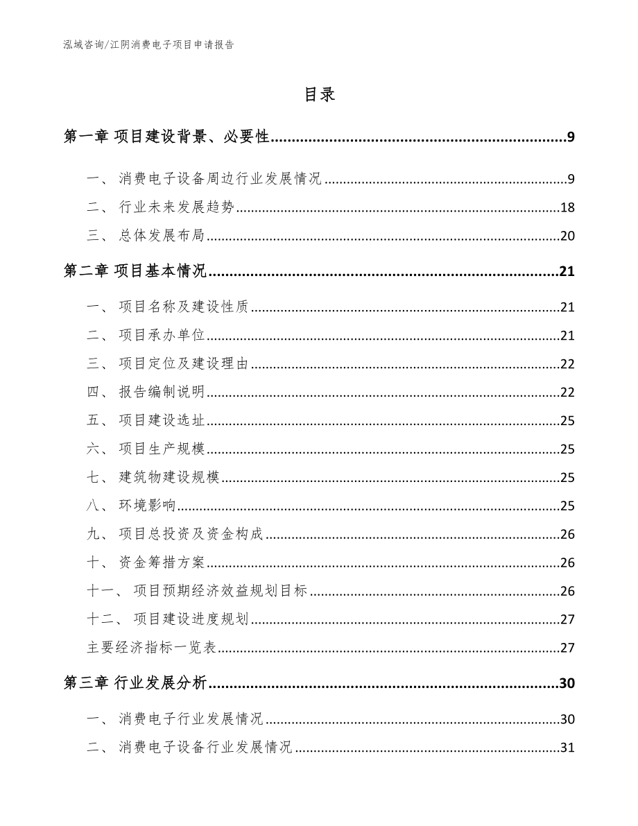 江阴消费电子项目申请报告_模板参考_第3页