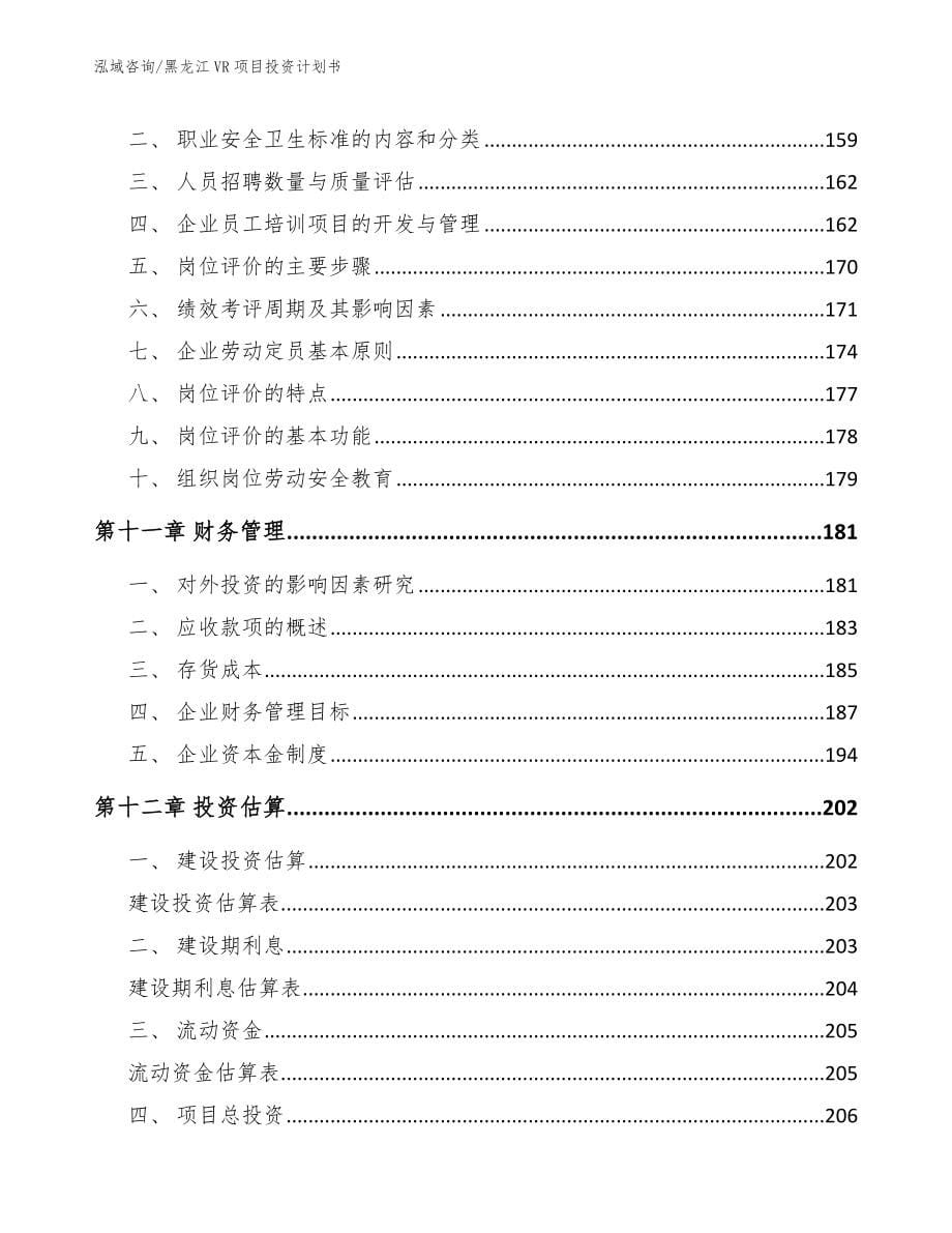 黑龙江VR项目投资计划书模板范文_第5页