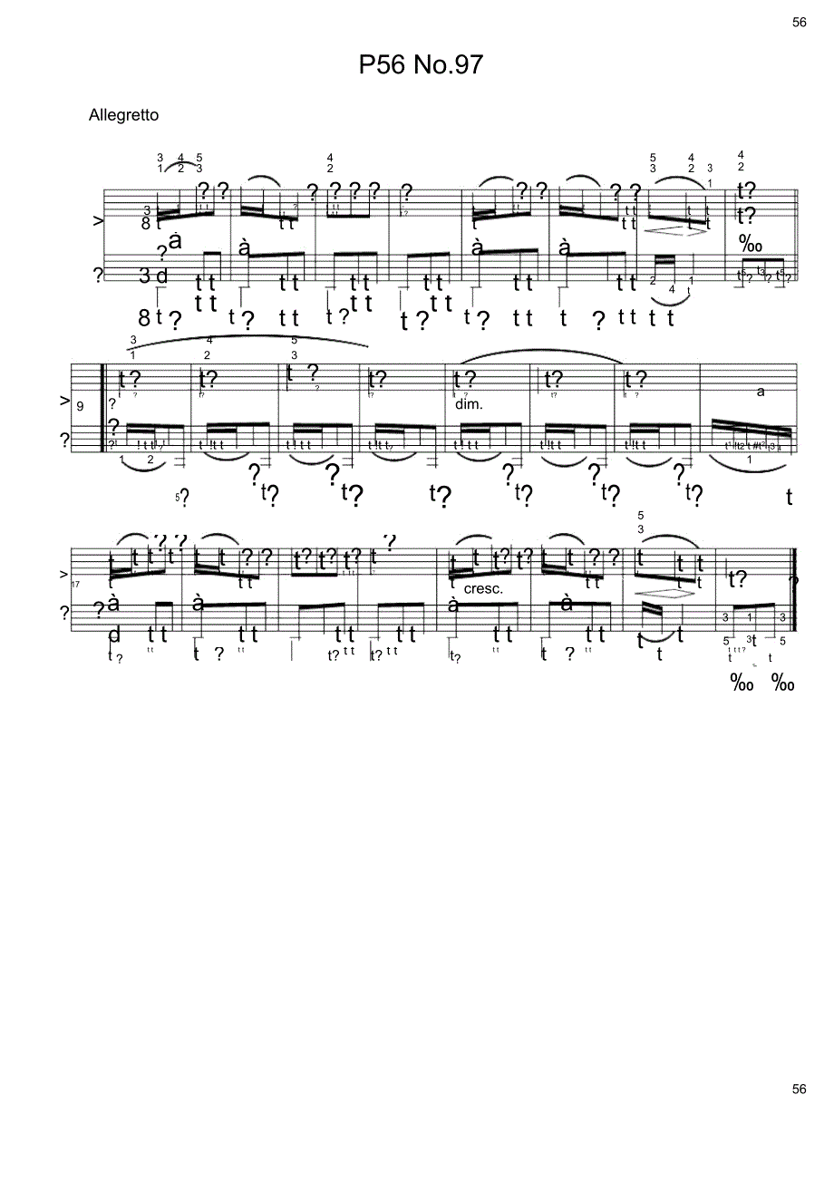 拜厄钢琴基本教程SecondPart.P56No.97原版正谱钢琴谱五线谱乐谱_第1页