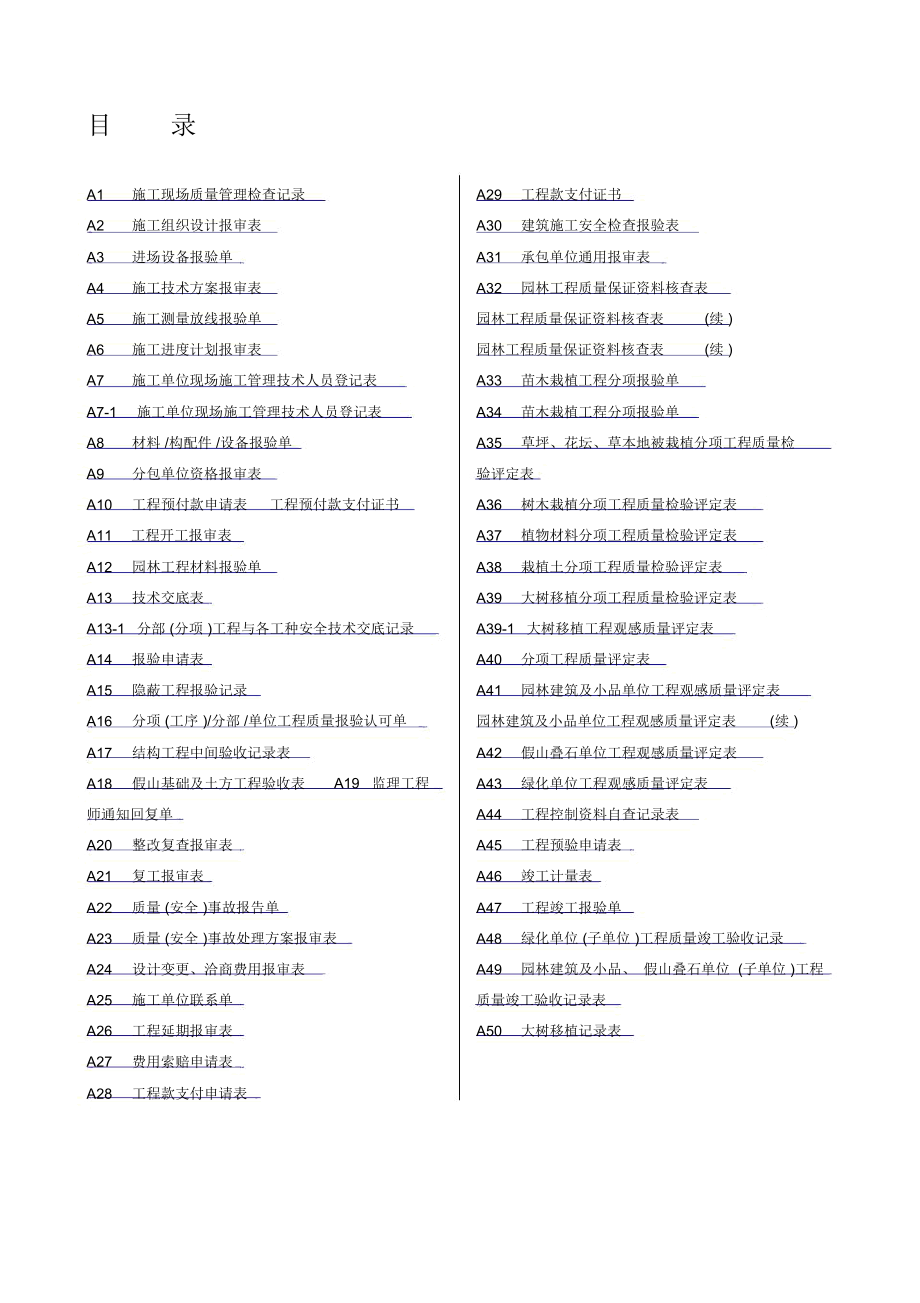 市政园林施工表格(大全)_第1页