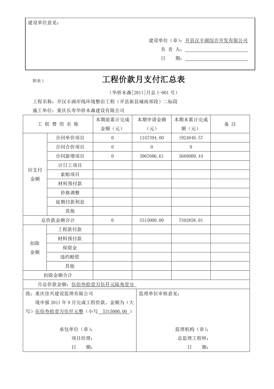 工程款支付申请表28502_第2页