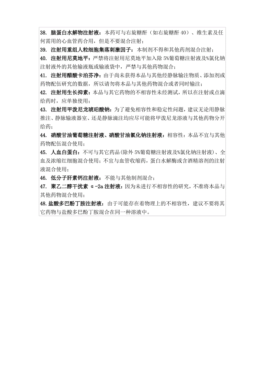 临床上宜单独输注的药物_第3页