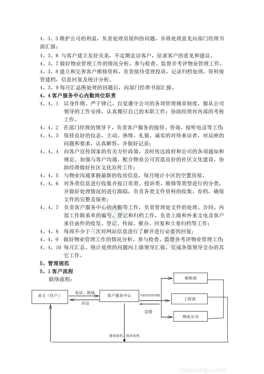 房地产公司客户服务中心管理手册secret_第5页