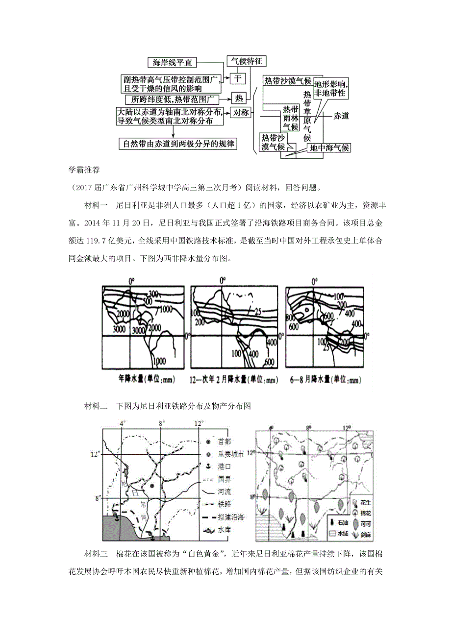 2018年高考地理一轮复习每日一题撒哈拉以南的非洲新人教版_第4页