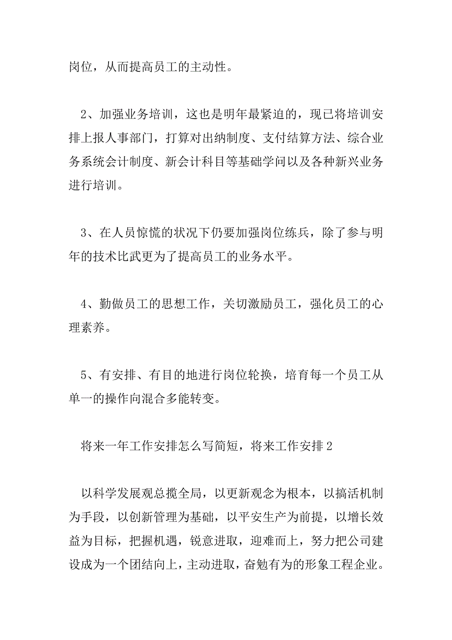 2023年未来一年工作计划怎么写简短未来工作计划6篇_第3页