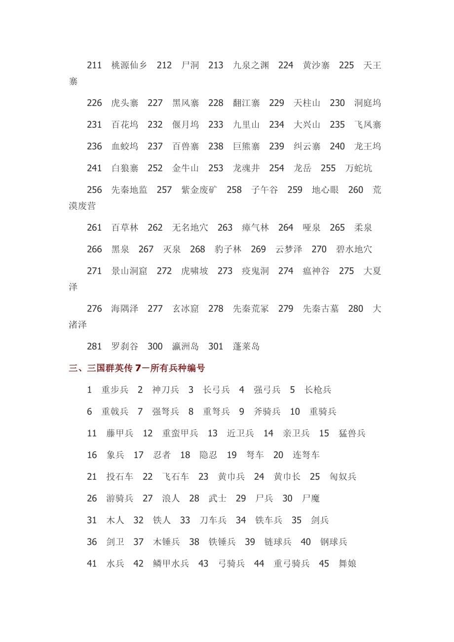 三国群英传7秘籍大全-完整全秘籍编码汇总.doc_第5页