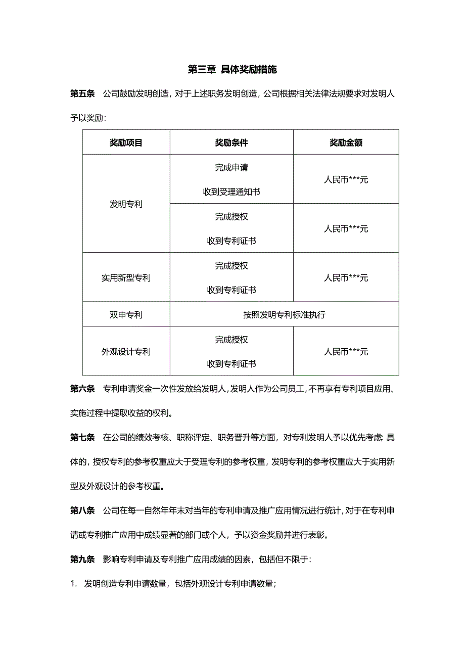 企业专利奖励激励制度_第2页