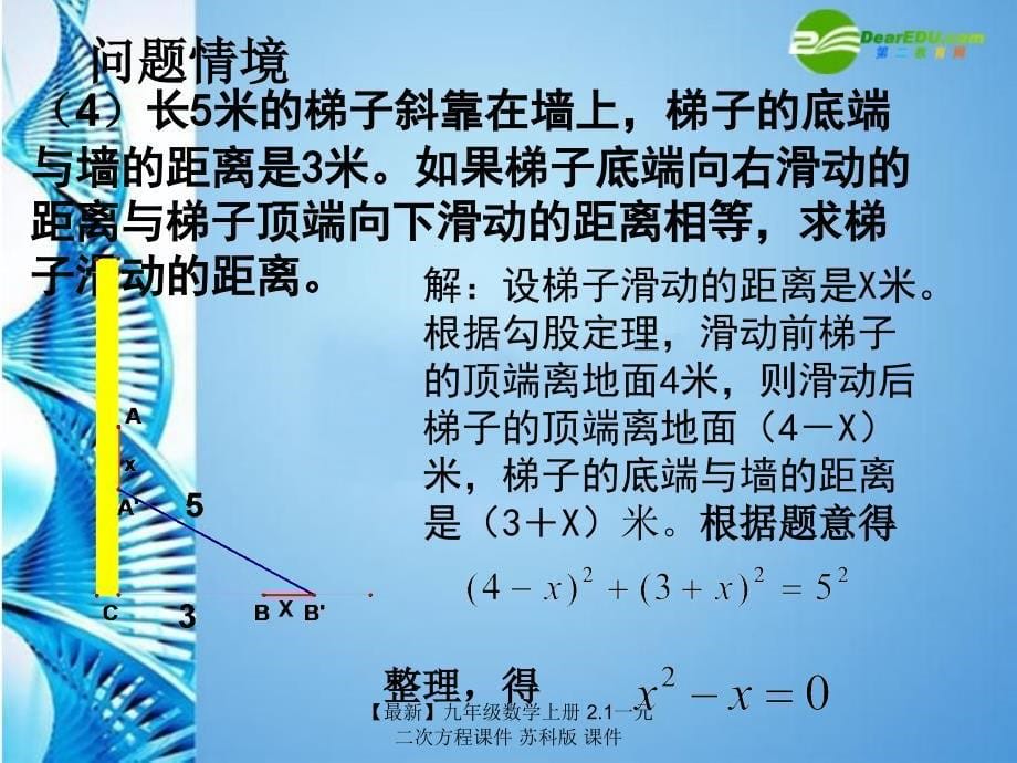 最新九年级数学上册2.1一元二次方程课件苏科版课件_第5页