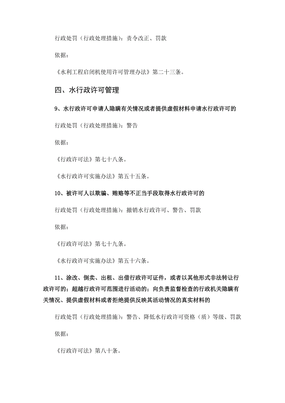 水利行政处罚职权清单_第4页