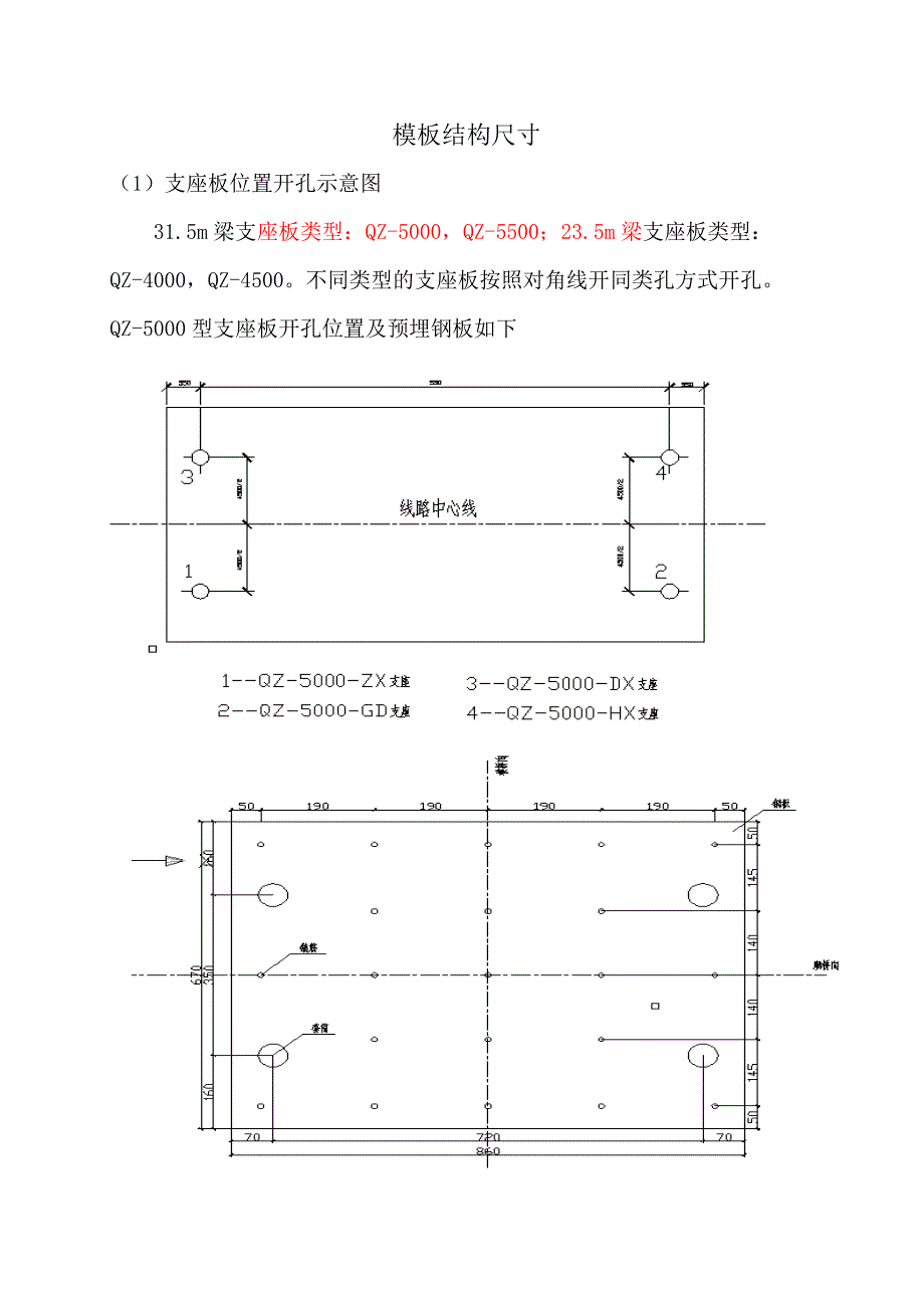 高铁预制箱梁模板结构尺寸图_第1页