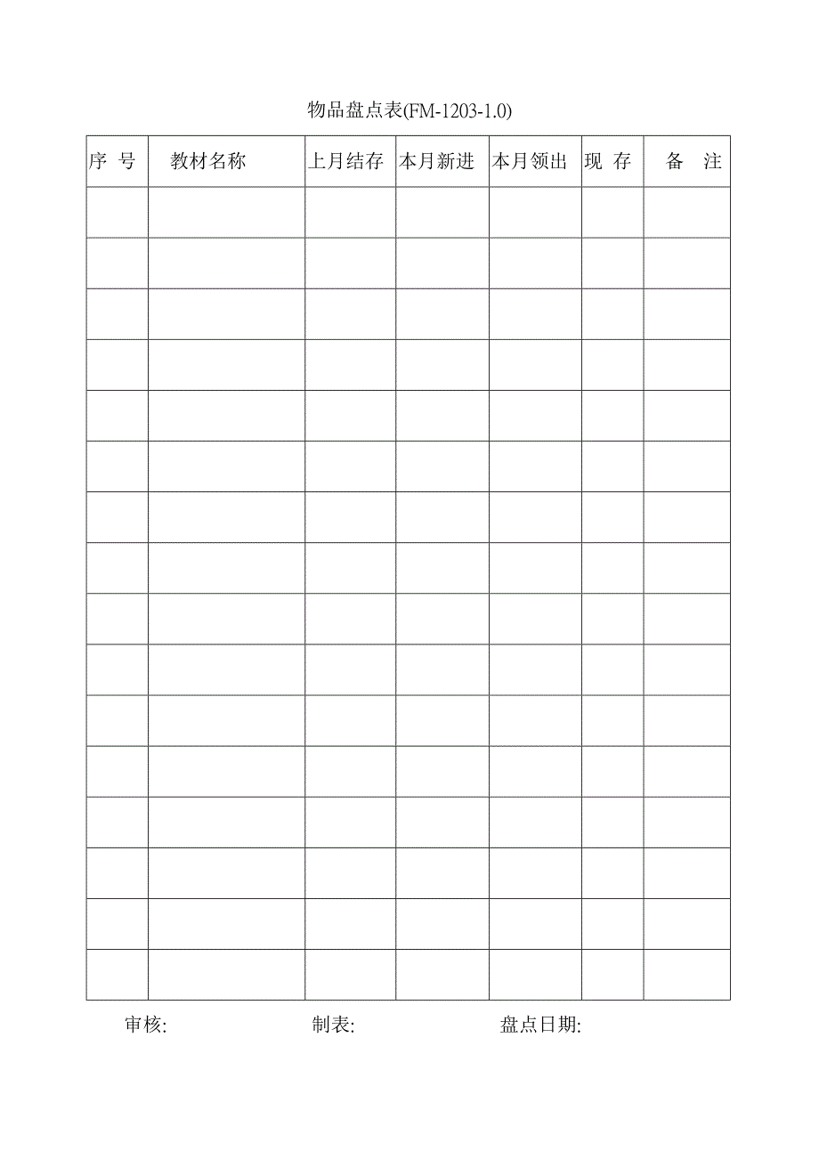 【管理精品】物品盘点表模板_第1页