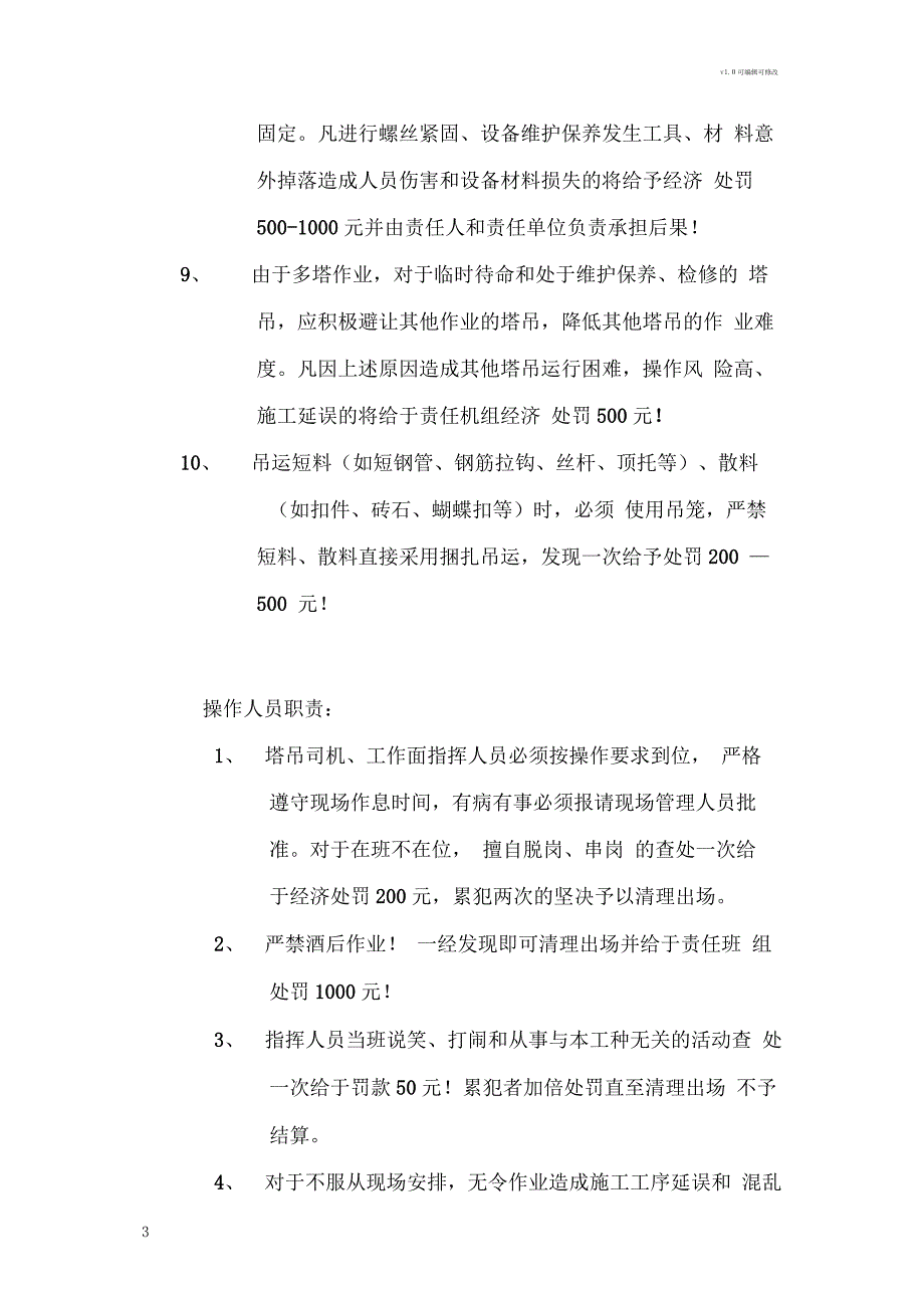 塔吊安全操作处罚规定_第3页