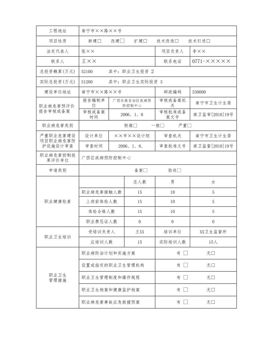 放射诊疗建设项目放射防护设施竣工验收申请表_第5页