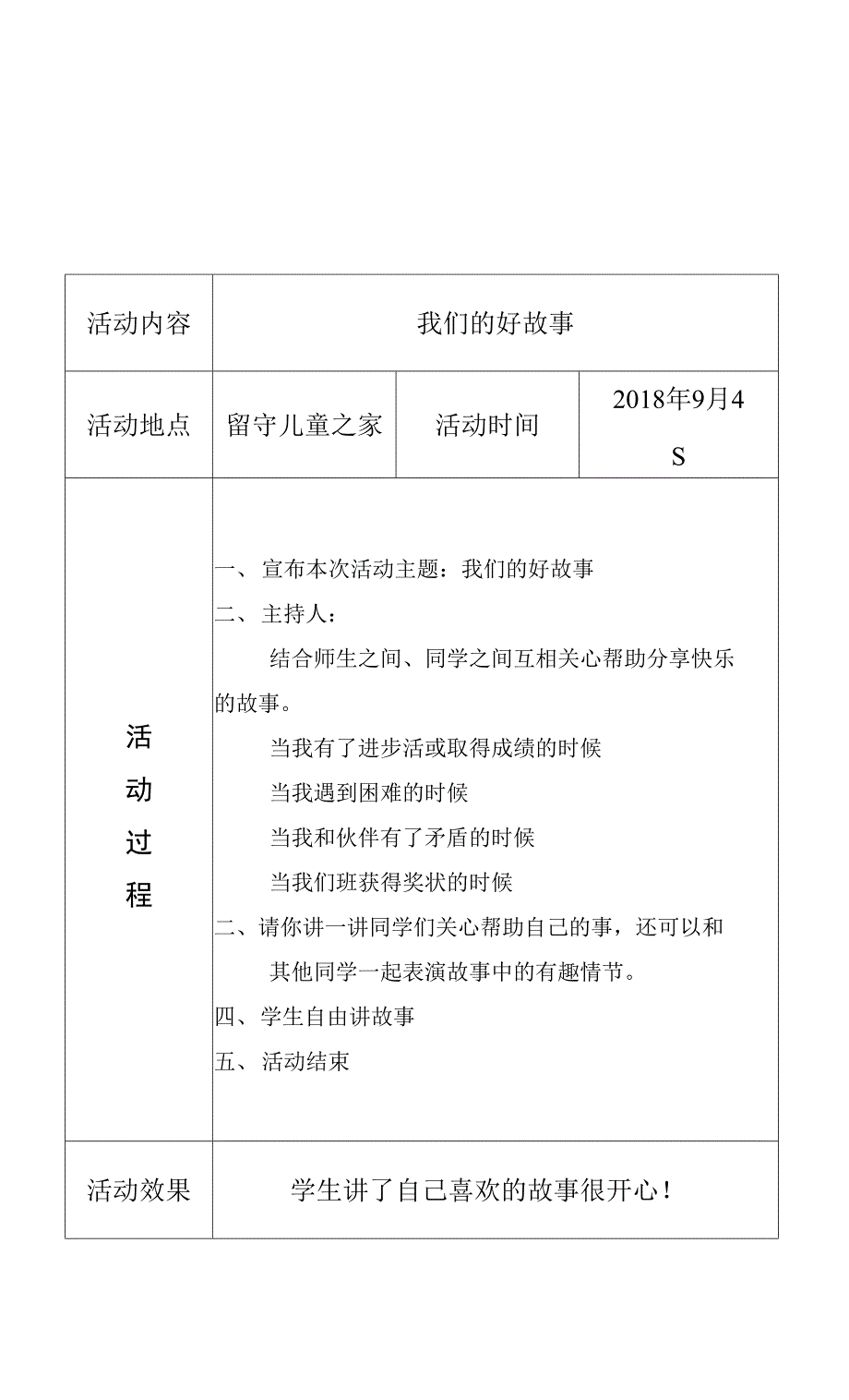 黄庄小学关爱留守儿童活动记录 14份_第1页