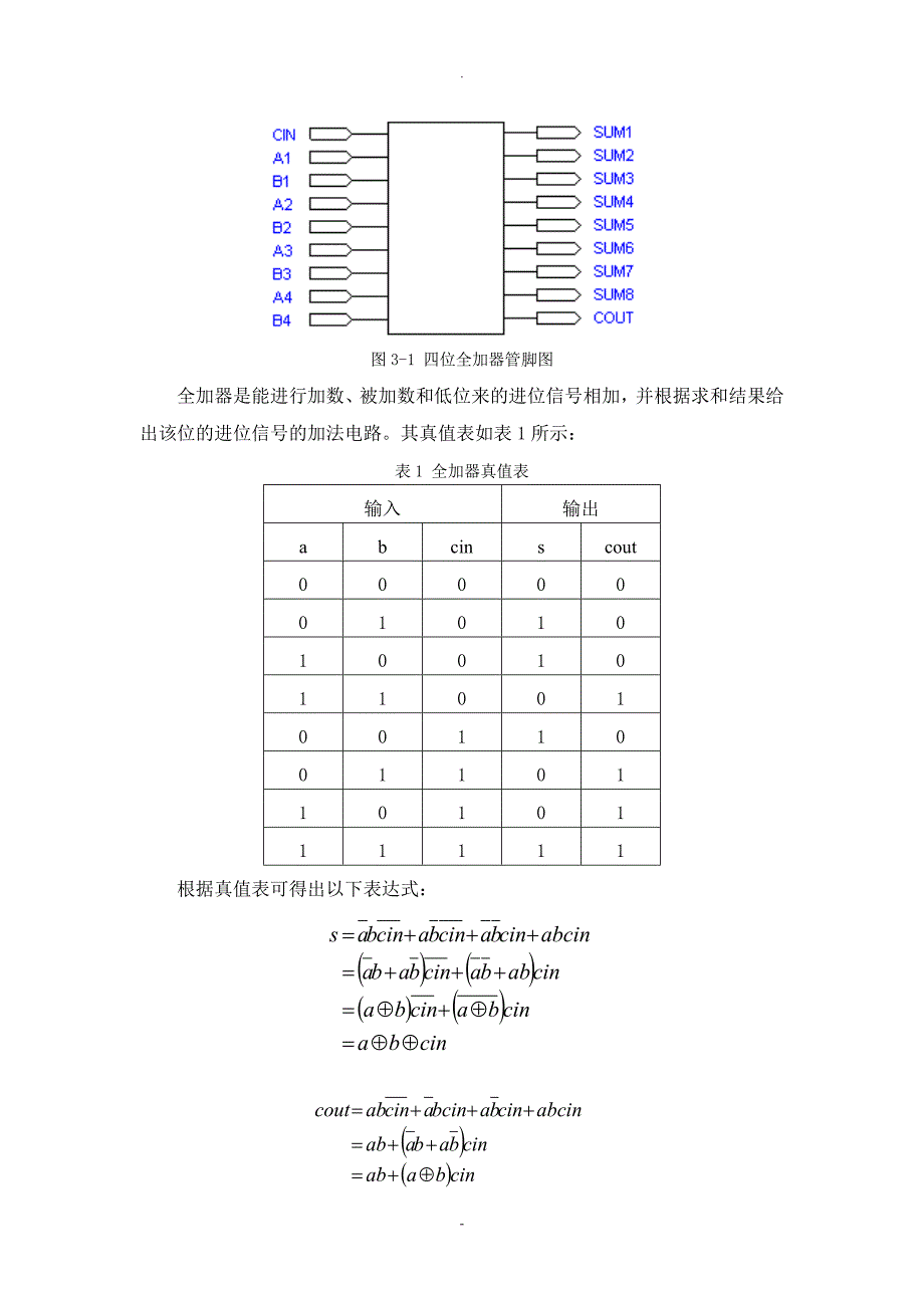 4位全加器设计_第4页