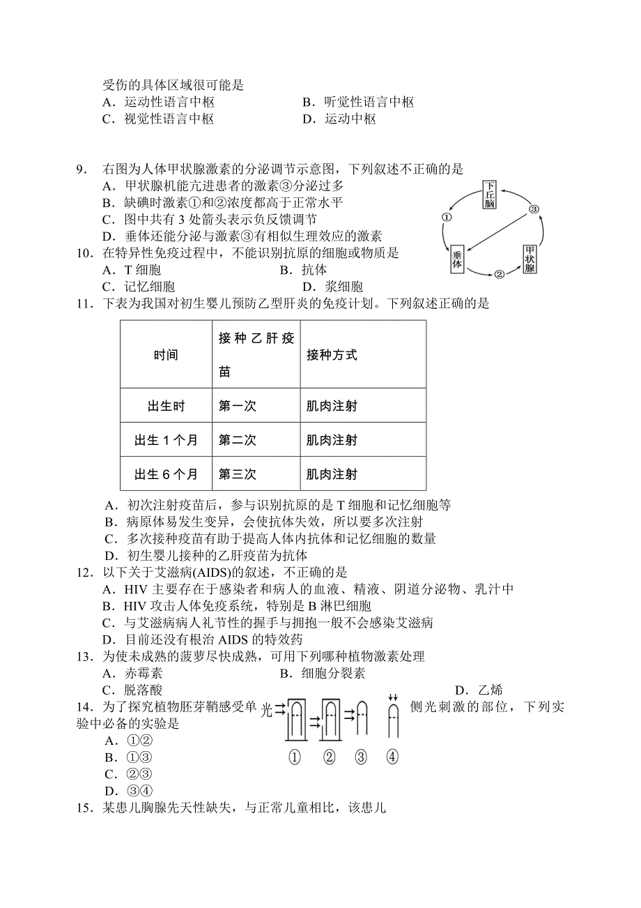 高二生物第四次月考B卷_第2页